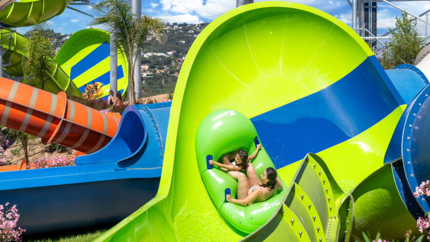Graduated Ride Experience. Waterparks for all ages.