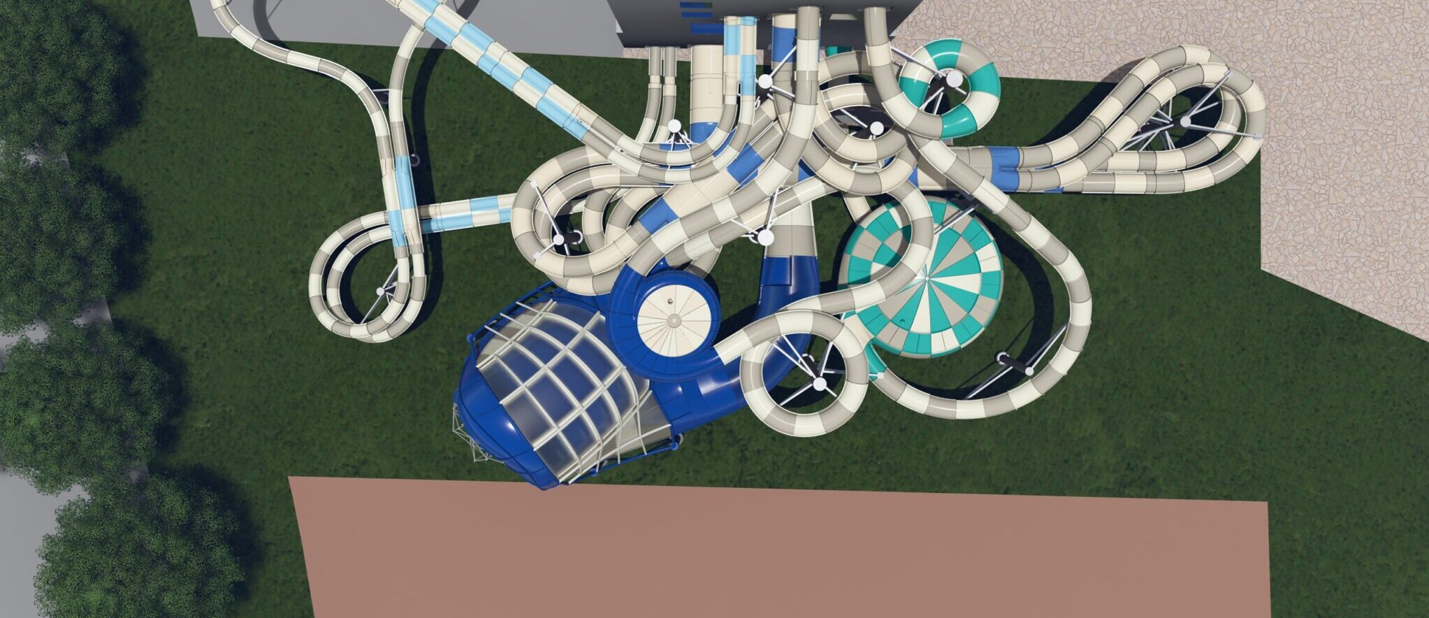 wide view render of atrium at aqualibi